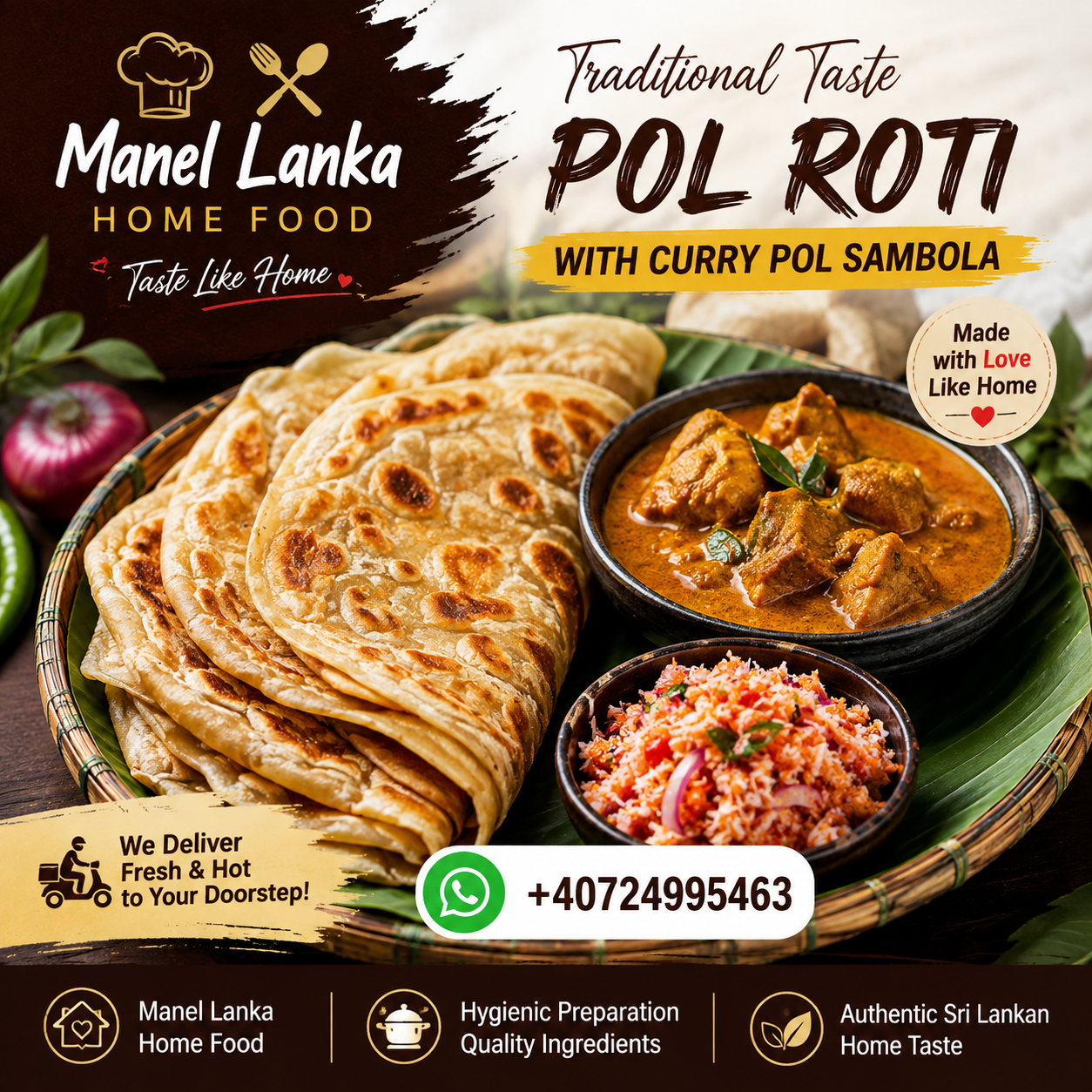 Roti & Hoppers Menu